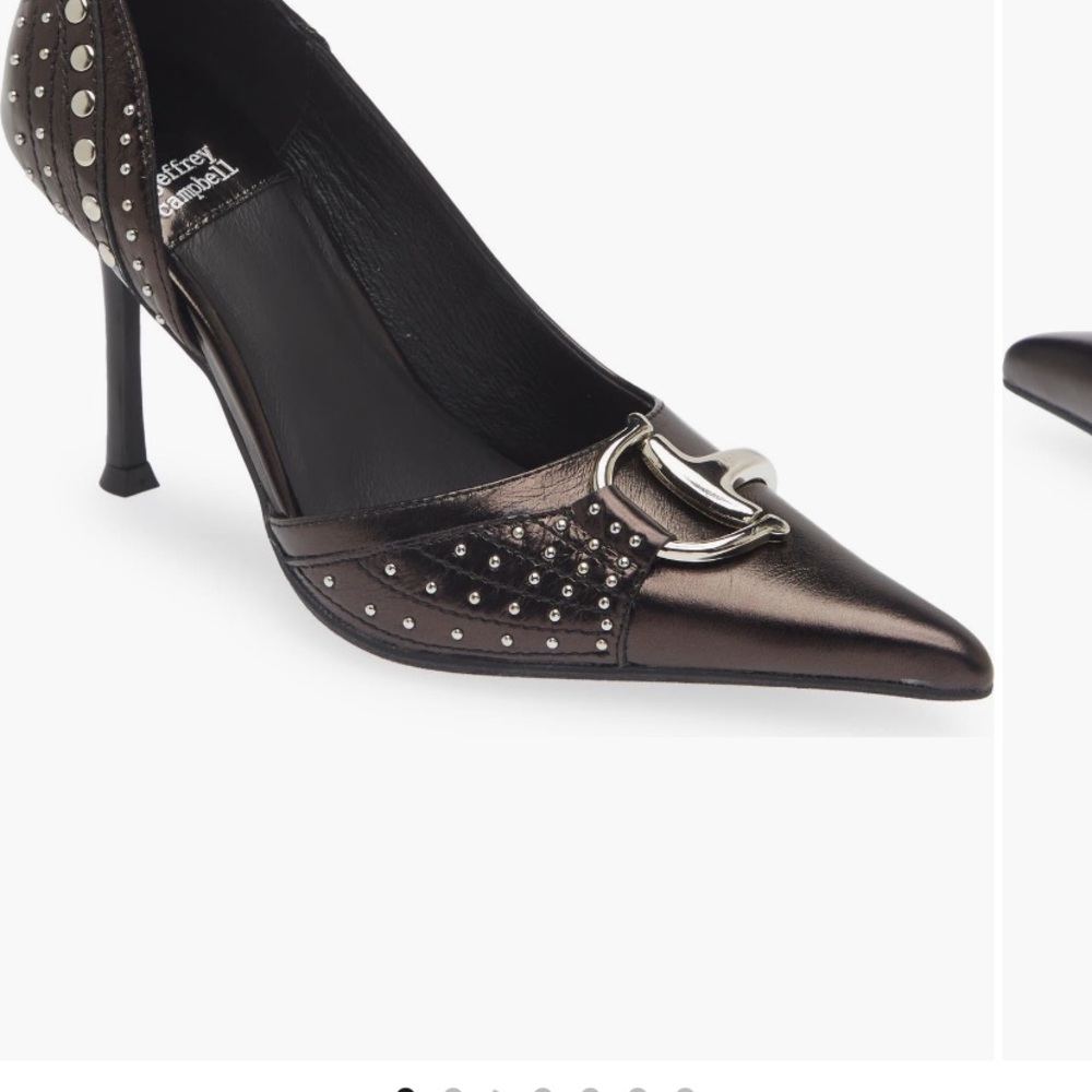 Jeffrey Campbell Metallic Black Studded Heels